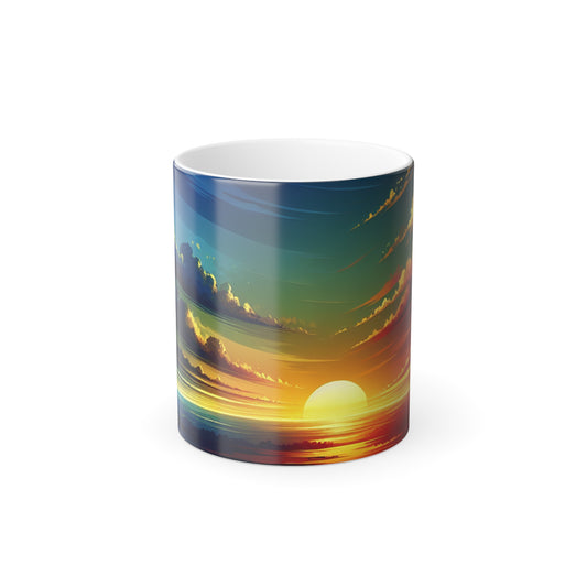 Sunset Color Morphing Mug - 11oz Magic Color Changing Mug for Coffee Lovers