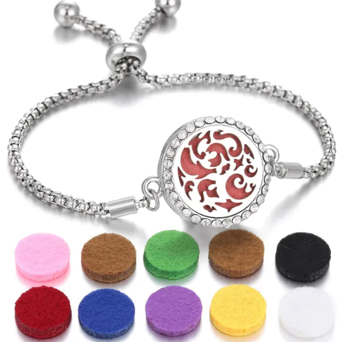 New Kaleidoscope Aromatherapy Bracelet Perfume Essential Oil Diffuser Locket Bracelet Charms Women Aroma Diffuser Jewelry